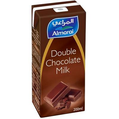 حليب طويل الأجل بنكهة الشوكولاتة المضاعفة المراعي للمنازل جملة Flavoured Long Life Double Chocolate Milk Almarai For Home Jumla